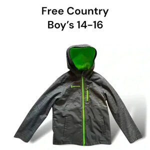 NWOT Free Country Boy’s Sz 14-16 Black&Neon Jacket. 15% dsct w 2+ bndle.